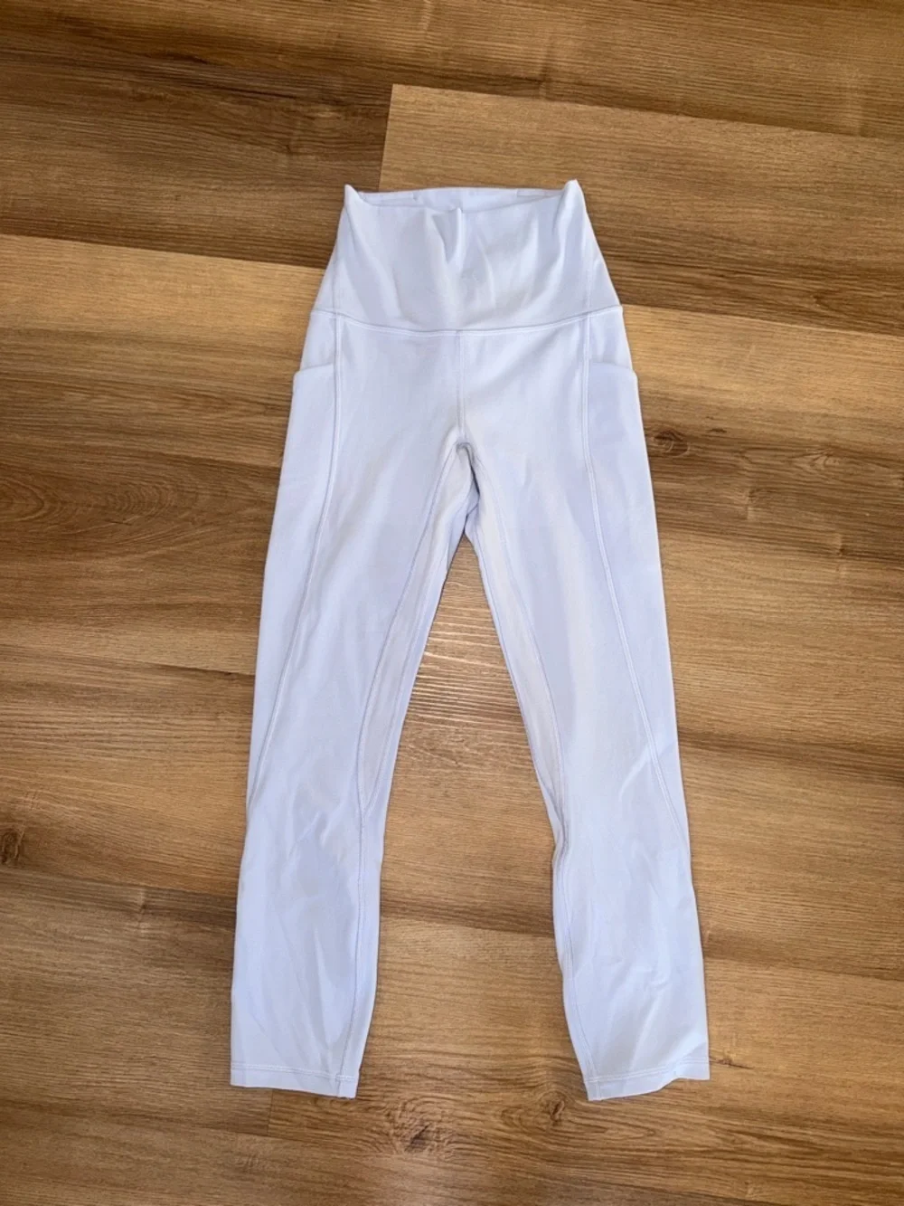Lululemon Align High-Rise Crop Leggings Capri Pockets Pastel Blue Purple Size 2
